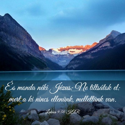 Picture 03 - Lukács 9:50 KAR - És monda néki Jézus: Ne tiltsátok el: mert a - Bible Verse Picture