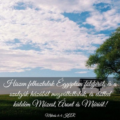 Picture 03 - Mikeás 6:4 KAR - Hiszen felhoztalak Égyiptom földjérõl, és a - Bible Verse Picture
