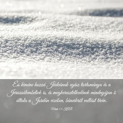 Picture 03 - Márk 1:5 KAR - És kiméne hozzá Júdeának egész tartománya - Bible Verse Picture