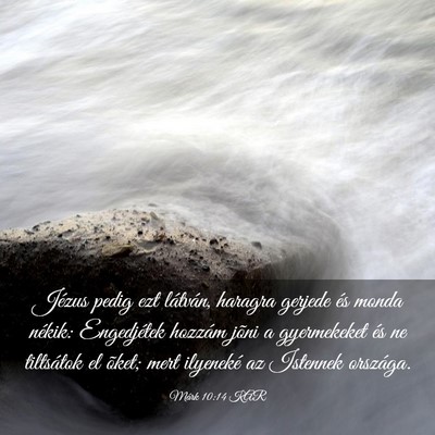 Picture 03 - Márk 10:14 KAR - Jézus pedig ezt látván, haragra gerjede és - Bible Verse Picture
