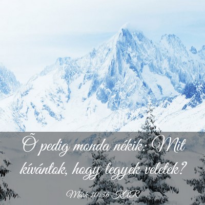 Picture 03 - Márk 10:36 KAR - Õ pedig monda nékik: Mit kívántok, hogy - Bible Verse Picture