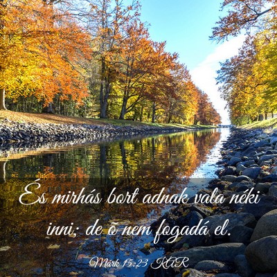 Picture 03 - Márk 15:23 KAR - És mirhás bort adnak vala néki inni; de õ nem - Bible Verse Picture