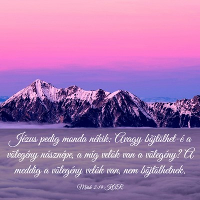 Picture 03 - Márk 2:19 KAR - Jézus pedig monda nékik: Avagy bõjtölhet-é a - Bible Verse Picture