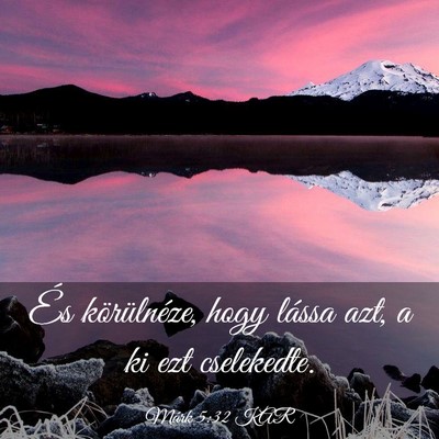 Picture 03 - Márk 5:32 KAR - És körülnéze, hogy lássa azt, a ki ezt - Bible Verse Picture