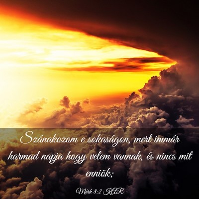 Picture 03 - Márk 8:2 KAR - Szánakozom e sokaságon, mert immár harmad - Bible Verse Picture