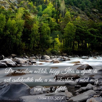 Picture 03 - Márk 9:13 KAR - De mondom néktek, hogy Illés is eljött, és - Bible Verse Picture