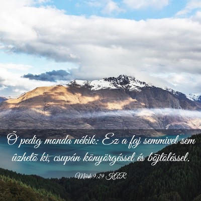 Picture 03 - Márk 9:29 KAR - Õ pedig monda nékik: Ez a faj semmivel sem - Bible Verse Picture