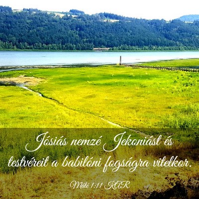 Picture 03 - Máté 1:11 KAR - Jósiás nemzé Jekoniást és testvéreit a - Bible Verse Picture