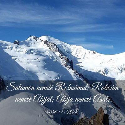 Picture 03 - Máté 1:7 KAR - Salamon nemzé Roboámot; Roboám nemzé Abiját; - Bible Verse Picture