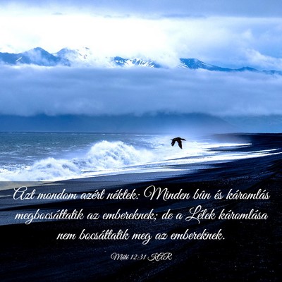 Picture 03 - Máté 12:31 KAR - Azt mondom azért néktek: Minden bûn és - Bible Verse Picture