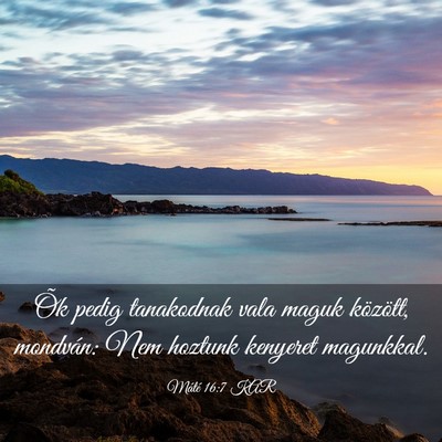 Picture 03 - Máté 16:7 KAR - Õk pedig tanakodnak vala maguk között, - Bible Verse Picture