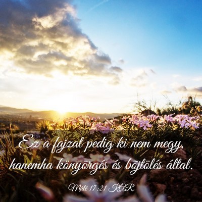 Picture 03 - Máté 17:21 KAR - Ez a fajzat pedig ki nem megy, hanemha - Bible Verse Picture