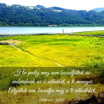 Picture 03 - Máté 6:15 KAR - Ha pedig meg nem bocsátjátok az embereknek az - Bible Verse Picture