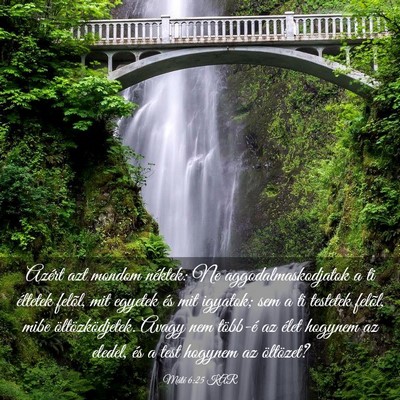 Picture 03 - Máté 6:25 KAR - Azért azt mondom néktek: Ne aggodalmaskodjatok - Bible Verse Picture