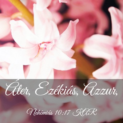 Picture 03 - Nehémiás 10:17 KAR - Áter, Ezékiás, - Bible Verse Picture