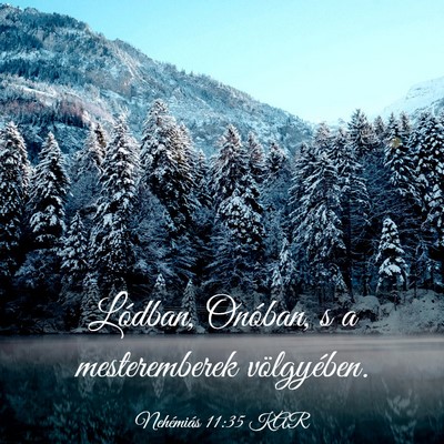 Picture 03 - Nehémiás 11:35 KAR - Lódban, Onóban, s a mesteremberek - Bible Verse Picture