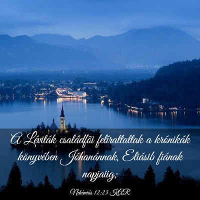 Picture 03 - Nehémiás 12:23 KAR - A Léviták családfõi felírattattak a - Bible Verse Picture