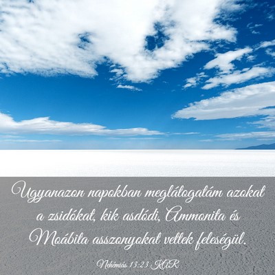 Picture 03 - Nehémiás 13:23 KAR - Ugyanazon napokban meglátogatám azokat a - Bible Verse Picture