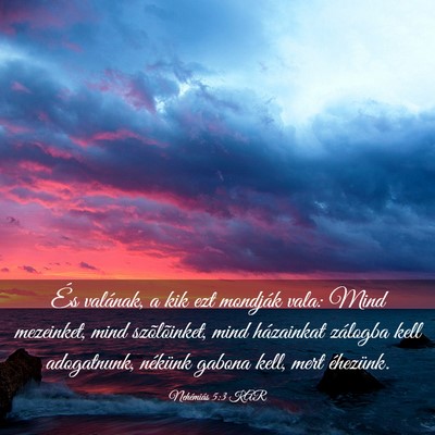 Picture 03 - Nehémiás 5:3 KAR - És valának, a kik ezt mondják vala: Mind - Bible Verse Picture