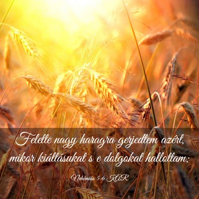 Picture 03 - Nehémiás 5:6 KAR - Felette nagy haragra gerjedtem azért, mikor - Bible Verse Picture