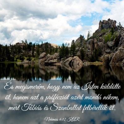 Picture 03 - Nehémiás 6:12 KAR - És megismerém, hogy nem az Isten küldötte - Bible Verse Picture