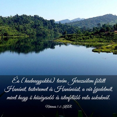 Picture 03 - Nehémiás 7:2 KAR - És [hadnagyokká] tevém Jeruzsálem fölött - Bible Verse Picture