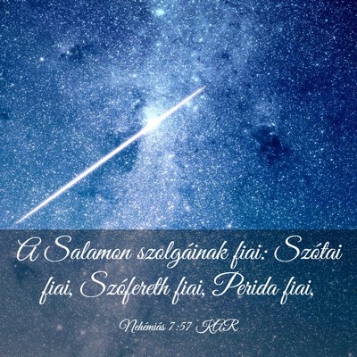 Picture 03 - Nehémiás 7:57 KAR - A Salamon szolgáinak fiai: Szótai fiai, - Bible Verse Picture