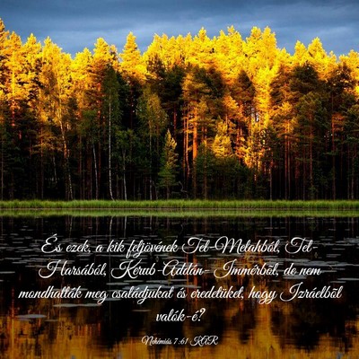 Picture 03 - Nehémiás 7:61 KAR - És ezek, a kik feljövének Tel-Melahból, - Bible Verse Picture
