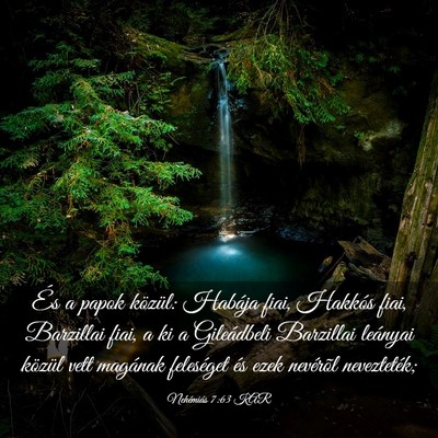 Picture 03 - Nehémiás 7:63 KAR - És a papok közül: Habája fiai, Hakkós fiai, - Bible Verse Picture