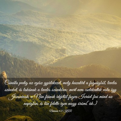 Picture 03 - Nehémiás 8:17 KAR - Csinála pedig az egész gyülekezet, mely - Bible Verse Picture