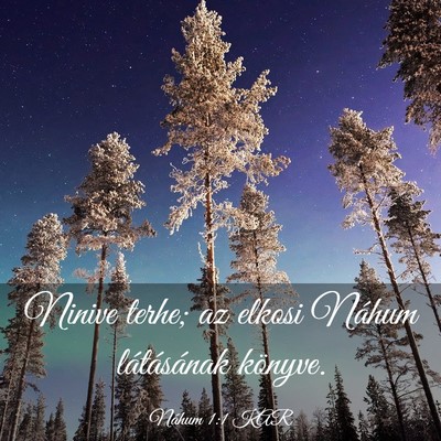 Picture 03 - Náhum 1:1 KAR - Ninive terhe; az elkosi Náhum látásának - Bible Verse Picture