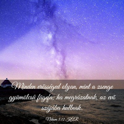 Picture 03 - Náhum 3:12 KAR - Minden erõsséged olyan, mint a zsenge - Bible Verse Picture