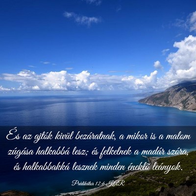 Picture 03 - Prédikátor 12:6 KAR - És az ajtók kivül bezáratnak, a mikor is a - Bible Verse Picture