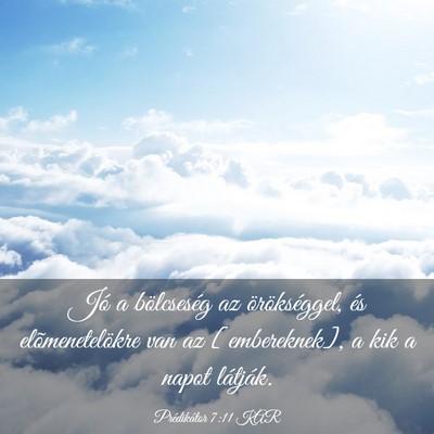 Picture 03 - Prédikátor 7:11 KAR - Jó a bölcseség az örökséggel, és - Bible Verse Picture