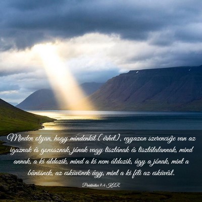 Picture 03 - Prédikátor 9:4 KAR - Minden olyan, hogy mindenkit [érhet], egyazon - Bible Verse Picture