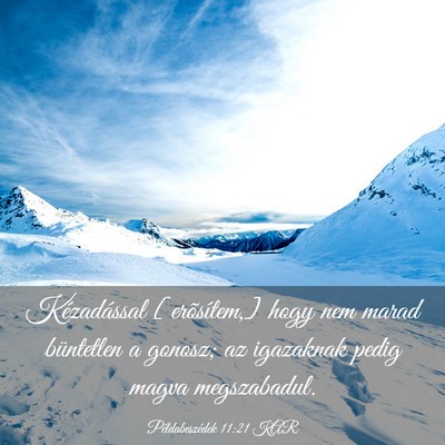 Picture 03 - Példabeszédek 11:21 KAR - Kézadással [erõsítem,] hogy nem marad - Bible Verse Picture