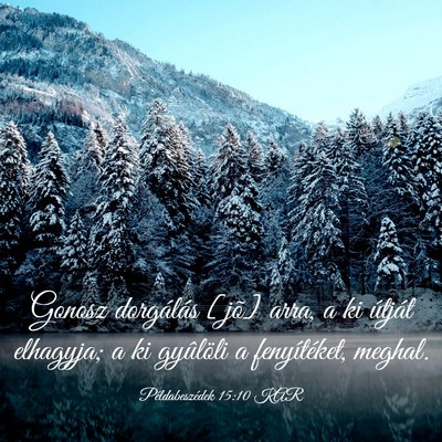 Picture 03 - Példabeszédek 15:10 KAR - Gonosz dorgálás [jõ] arra, a ki útját - Bible Verse Picture