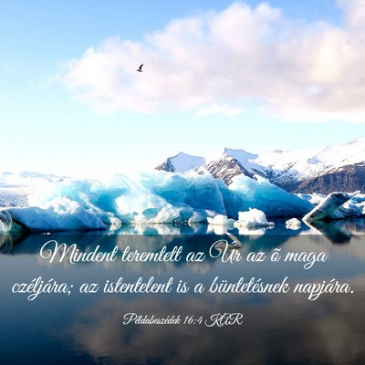 Picture 03 - Példabeszédek 16:4 KAR - Mindent teremtett az Úr az õ maga czéljára; - Bible Verse Picture