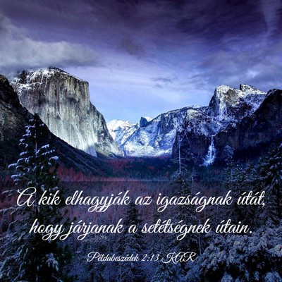 Picture 03 - Példabeszédek 2:13 KAR - A kik elhagyják az igazságnak útát, hogy - Bible Verse Picture