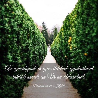 Picture 03 - Példabeszédek 21:3 KAR - Az igazságnak és igaz ítéletnek gyakorlását - Bible Verse Picture