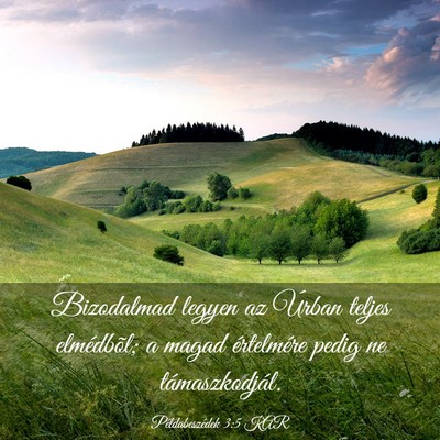 Picture 03 - Példabeszédek 3:5 KAR - Bizodalmad legyen az Úrban teljes elmédbõl; a - Bible Verse Picture
