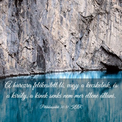 Picture 03 - Példabeszédek 30:31 KAR - A harczra felékesített ló, vagy a kecskebak, - Bible Verse Picture