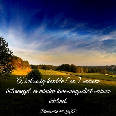 Picture 03 - Példabeszédek 4:7 KAR - A bölcseség kezdete [ez:] szerezz - Bible Verse Picture