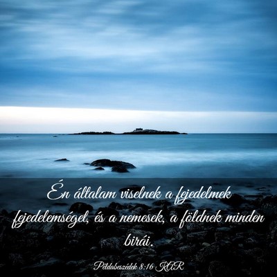 Picture 03 - Példabeszédek 8:16 KAR - Én általam viselnek a fejedelmek - Bible Verse Picture