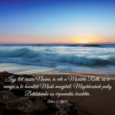 Picture 03 - Ruth 1:22 KAR - Így tért vissza Naómi, és vele a Moábita - Bible Verse Picture