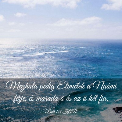 Picture 03 - Ruth 1:3 KAR - Meghala pedig Elimélek a Naómi férje, és - Bible Verse Picture