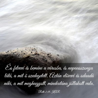 Picture 03 - Ruth 2:18 KAR - És felvevé és beméne a városba, és - Bible Verse Picture