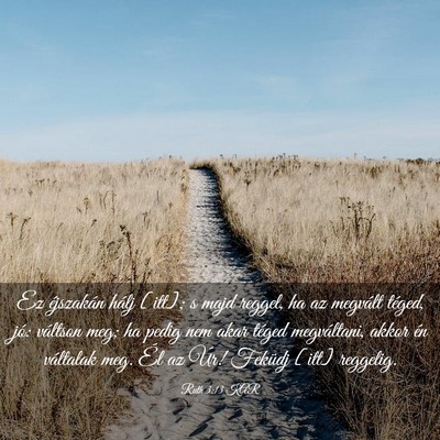 Picture 03 - Ruth 3:13 KAR - Ez éjszakán hálj [itt]; s majd reggel, ha az - Bible Verse Picture