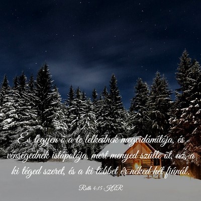 Picture 03 - Ruth 4:15 KAR - És legyen õ a te lelkednek megvidámítója, - Bible Verse Picture