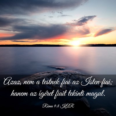 Picture 03 - Róma 9:8 KAR - Azaz, nem a testnek fiai az Isten fiai; hanem az - Bible Verse Picture